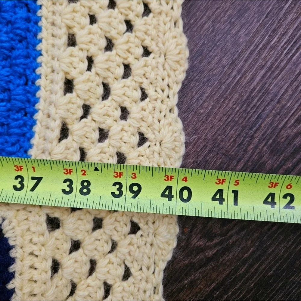 Handmade Crochet Blanket Unisex Large Multicolor Granny‎ Square Patchwork Throw